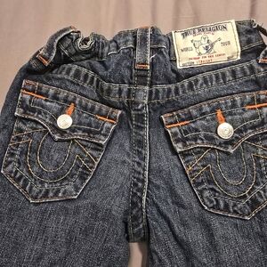 True Religion Denim Jeans with Orange Stitching